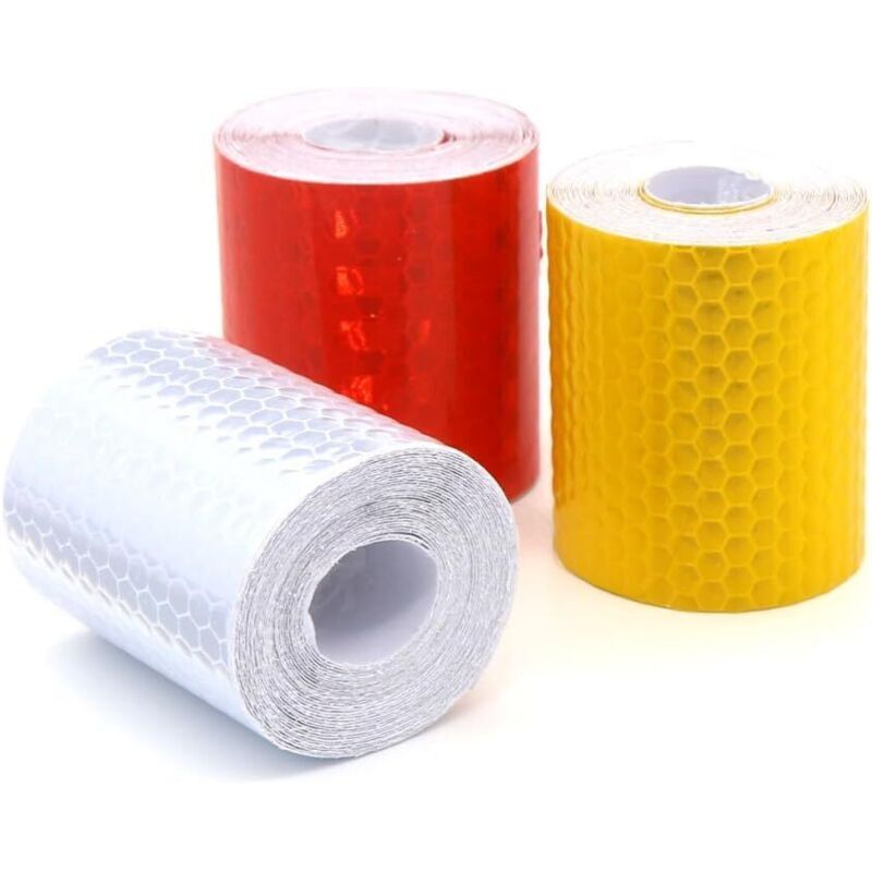 3er-set Reflektierendes Klebeband 5 Cm X 3 M – Reißfest – Wasserdicht – Für Äußere Sicherheitsmarkierungen