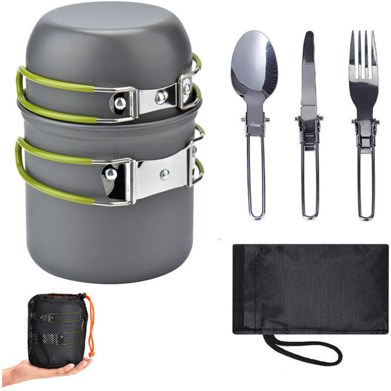 Tragbarer Gaskocher Für 1-4 Personen – Leichtes, Eloxiertes Aluminium – Faltbar Mit Aufbewahrungstasche – Für Camping, Wandern, Angeln