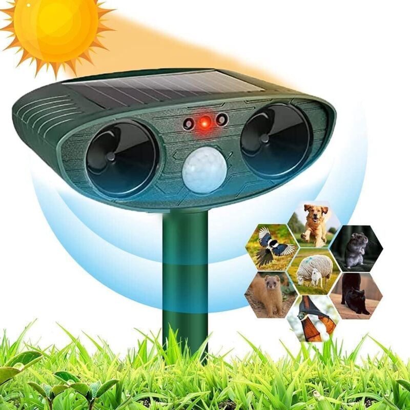 Ultraschall-mäuseabwehr, Solarbetriebene Ultraschall-mäuseabwehr Mit Bewegungsmelder, Wasserdicht