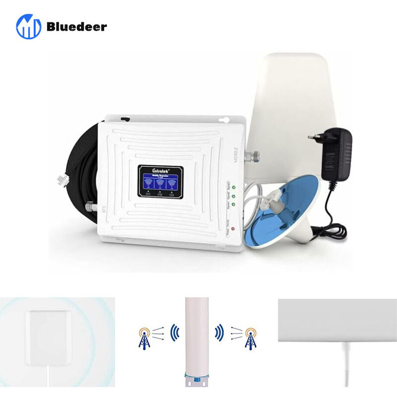 Bluedeer – 4g 3g Gsm Tri-band-verstärker – Mobilfunk-repeater Für 300 M² – Kompatibel Mit Bouygues, Free, Orange, Sfr – Einfache Installation Ohne Werkzeuge
