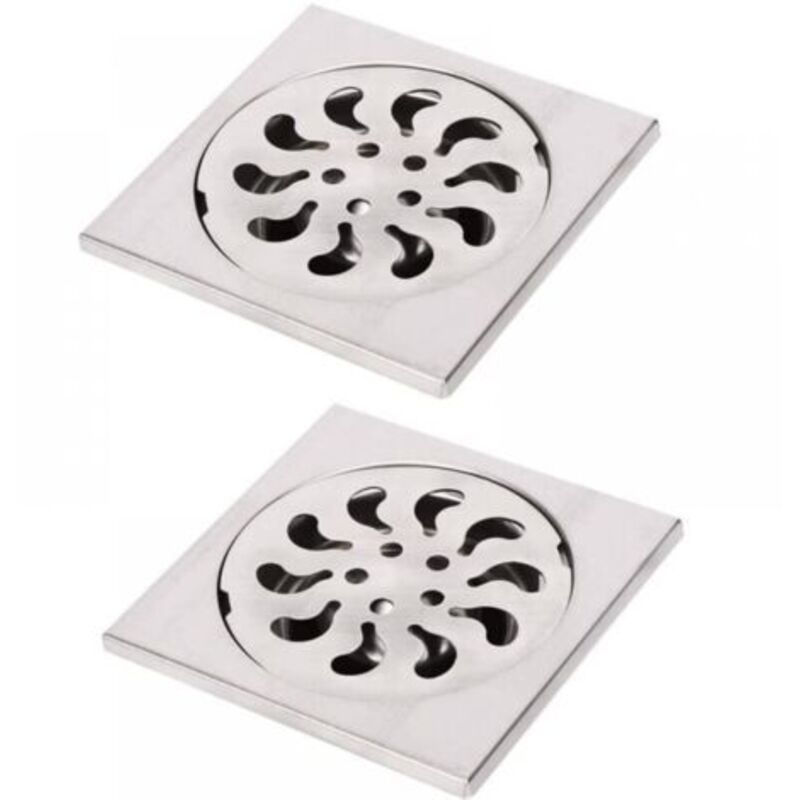 10x10x30mm 2 Stück Edelstahl-bodenablauf, Quadratische Duschgitter Duschfilter Haarfang Für Badezimmer