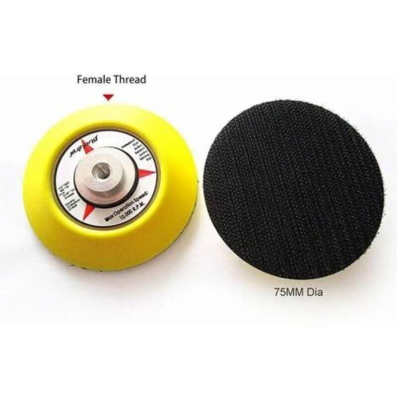 Selbstklebendes Schleifpad - 75 Mm - Magischer Klettverschluss - Für Exzenterschleifer - Mit Adapter Für Bohrmaschine Und Selbstklebende Polierscheibe