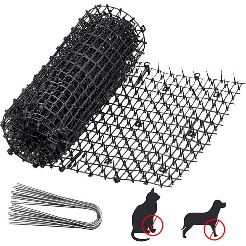 Anti-katzen-matte Mit Stacheln, Hund/katze-streumatte, Abwehrmatte Mit Gitter, Anti-hunde-matte Zur Abschreckung, Stachelige Abwehrmatte Mit 8 Metallstiften Für Sofa, Wände, Innen- Und Außenbereich, 4