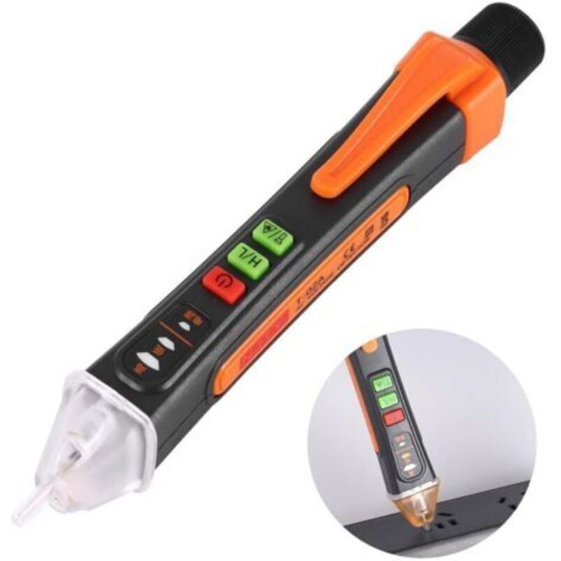 Berührungsloser Spannungstester Mit Ac-bereich 12–1000 V/48–1000 V, Elektrischer Prüfer Mit Taschenlampe, Tonalarm, Drahtbruchpunktdetektor