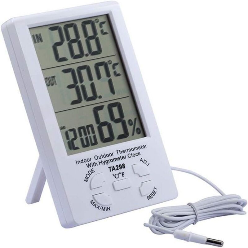 Hochpräzises Großbild-thermometer Mit Sonde Für Digitale Innen- Und Außenthermometer Mit Großem Lcd-display