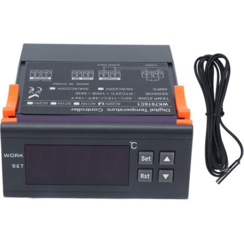 Elektronischer Thermostat Mit Digitaler Temperaturregelung, Lcd-anzeige Und Fühler, Ac220v/5a