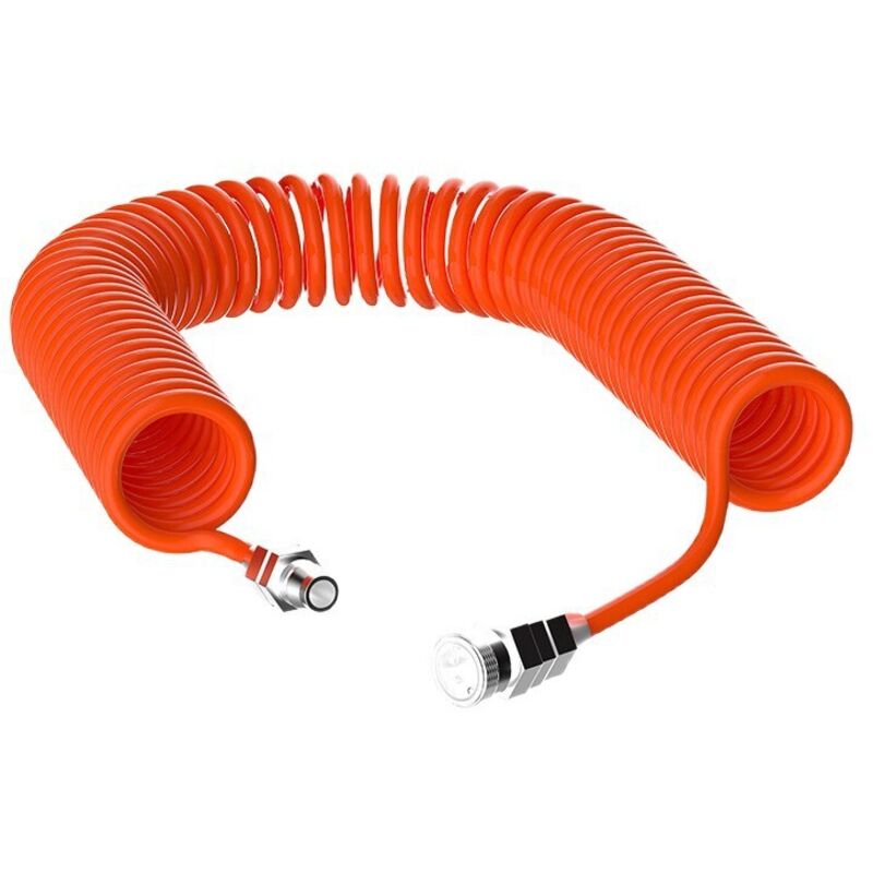9m/29,5ft Luftkompressorschlauch, Rohrleitungssystem, Rückschlagleitung, Spiralschlauch, Spulenschlauch, Flexible Werkzeuge, Spiral-luftschlauch