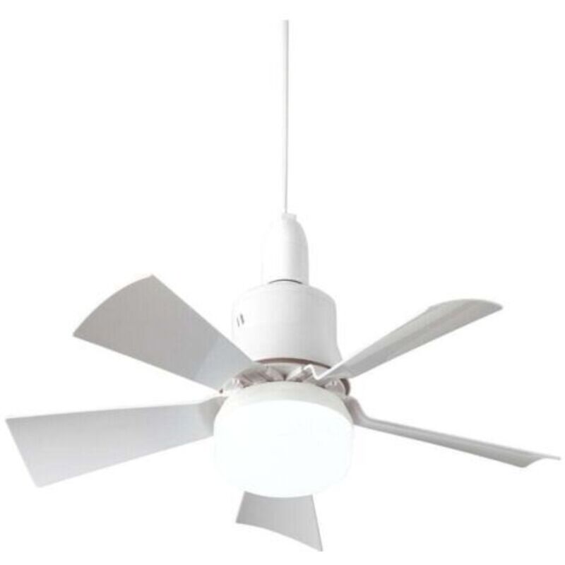 Deckenventilator Mit Fernbedienung, Leise - Deckenleuchte Mit 5 Flügeln, E26 Sockel, Für Sommer/winter, Schlafzimmer, Esszimmer, Weiß