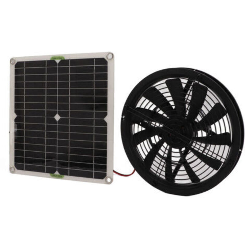 100w Solarbetriebener Ventilator, Leistungsstarker Solar-abluftventilator Mit Gehäuse, Kompakter Kühlventilator Für Wohnmobile, Gewächshäuser, Badezimmer