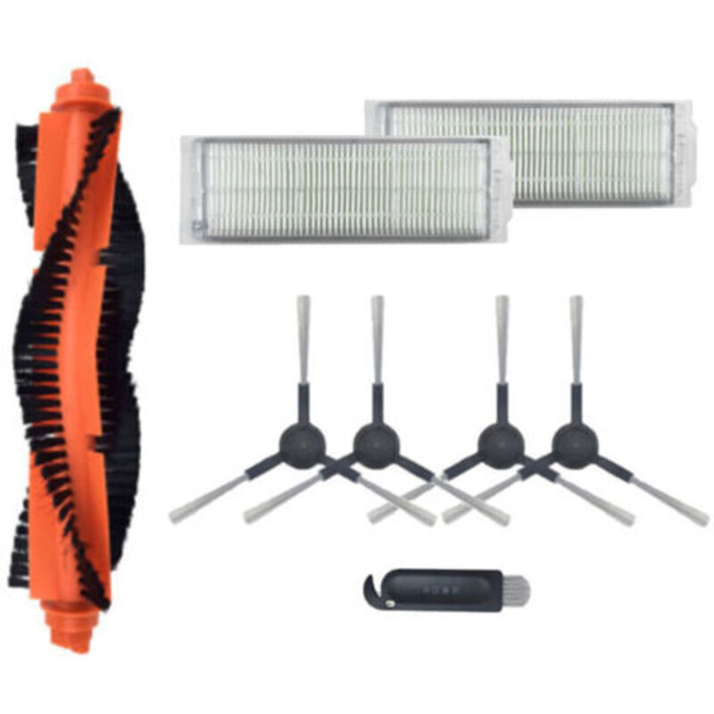 Staubsaugerzubehör Kompatibel Mit Xiaomi Mi Saugroboter, 2 Hepa-filter, 4 Seitenbürsten, 1 Hauptbürste, 1 Reinigungswerkzeug Für Motorteile