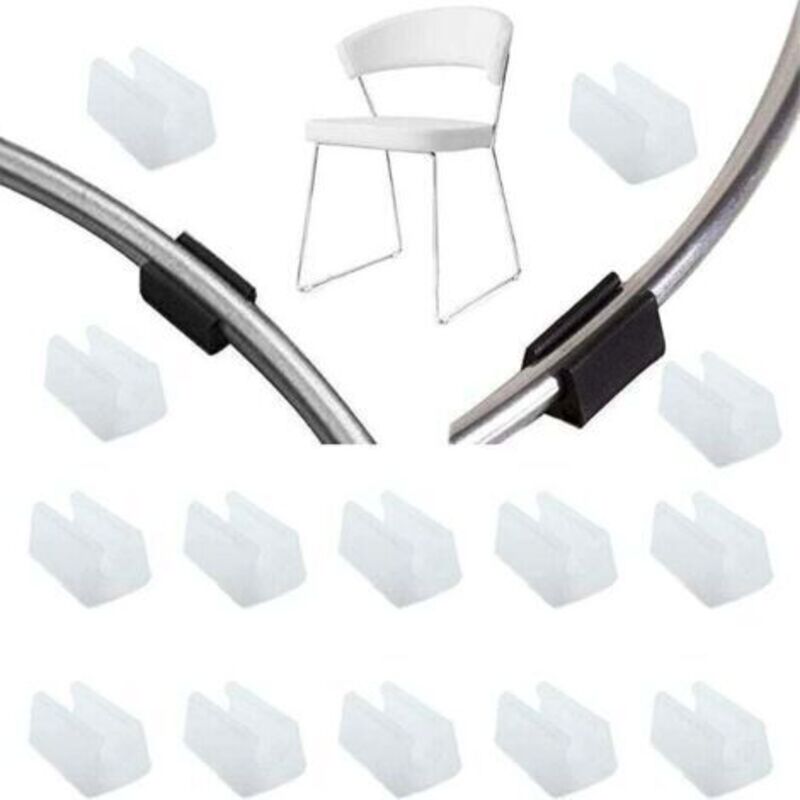 32 Stück Stuhlbein-kappen Aus Kunststoff, U-förmige Bodenschutzkappen Für Möbel, Silikon-stuhlbein-abdeckungen (10 Mm, Weiß)