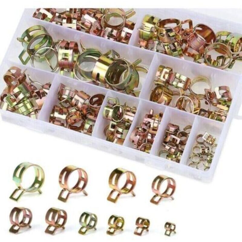 Federklemme Für Schläuche, Schlauchklemmen Zur Befestigung Von Kraftstoffschläuchen, 100 Stück Schlauchklemmen Mit Federclip, Schlauchklemmen Mit Aufbewahrungsbox (6-22 Mm, Größe 10, Von Debuns)