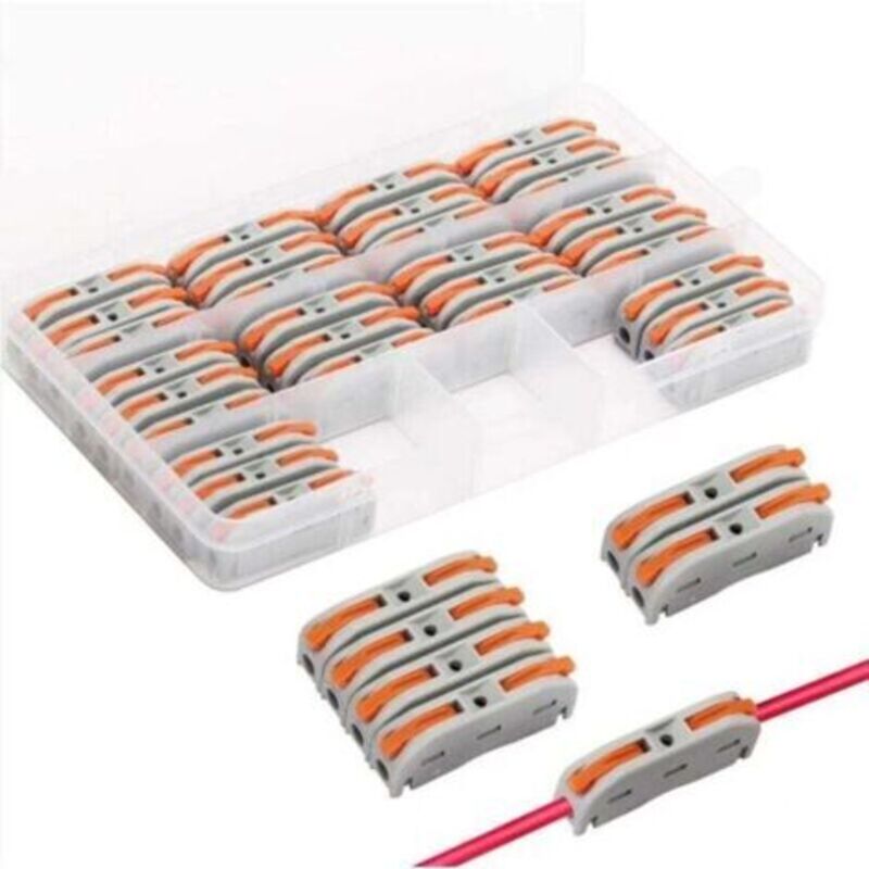 30 Elektrische Schnellverbinder Mit Hebel, Automatische Anschlussklemmen, Elektrische Klemmenleisten, Frei Kombinierbar, Kompakte Elektrische Anschlussklemme
