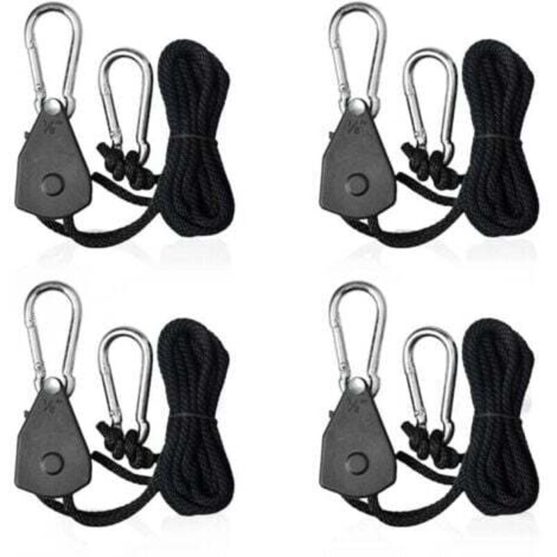 4 Stück Verstellbare Ratschenriemen Mit Haken, 1/8 Spanner, Segel-sonnenschutz-gurt, Ratschenseil Für Lampen Oder Pflanzen