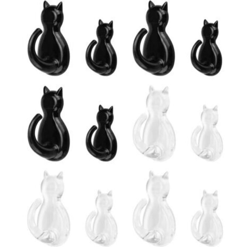 12 Stück Niedliche Klebehaken, Selbstklebende Haken, Wandmontierte Klebehaken, Ohne Bohren Und Spurlos, Kleine Klebehaken Für Küche, Wohnzimmer, Badezimmer, Büro