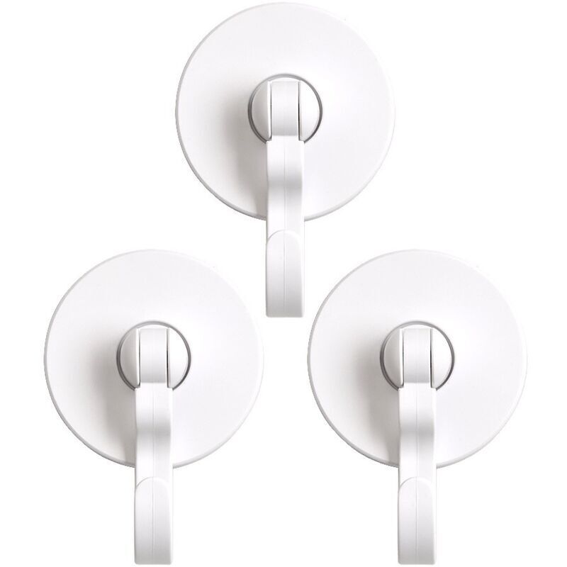 6 Stück Selbstklebende, Um 360° Drehbare Haken, Wandmontierte Haken Ohne Bohren, Klebende Deckenhaken, Vielseitig Einsetzbare Haken, Transparente, Wasserdichte Klebehaken (max. 5 Kg, Weiß)