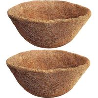 Ulisem 2er-set Blumentopf-einlagen Aus Natürlicher Kokosfaser, 35 Cm, Für Hängende Blumenkästen, Ersatz-einlagen Aus Kokosfaser