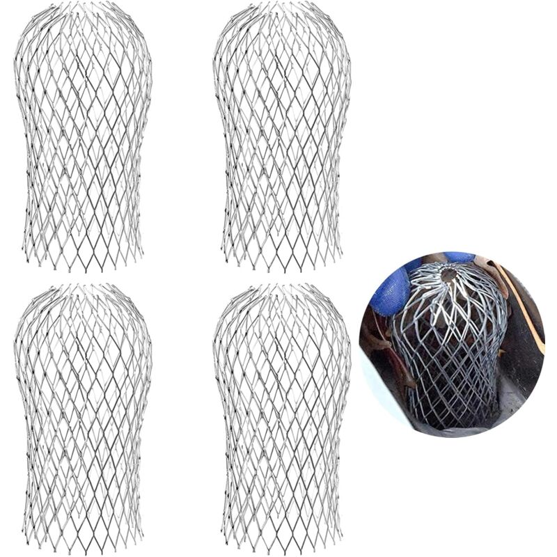 4x Aluminium-dachrinnenfilter 7,5x16 Cm, Dachrinnensiebe, Schutzgitter Für Dachrinnen, Metall-dachrinnenwächter Für Haus, Vordach, Graben Und Abfluss Gegen Laub Und Dachschmutz