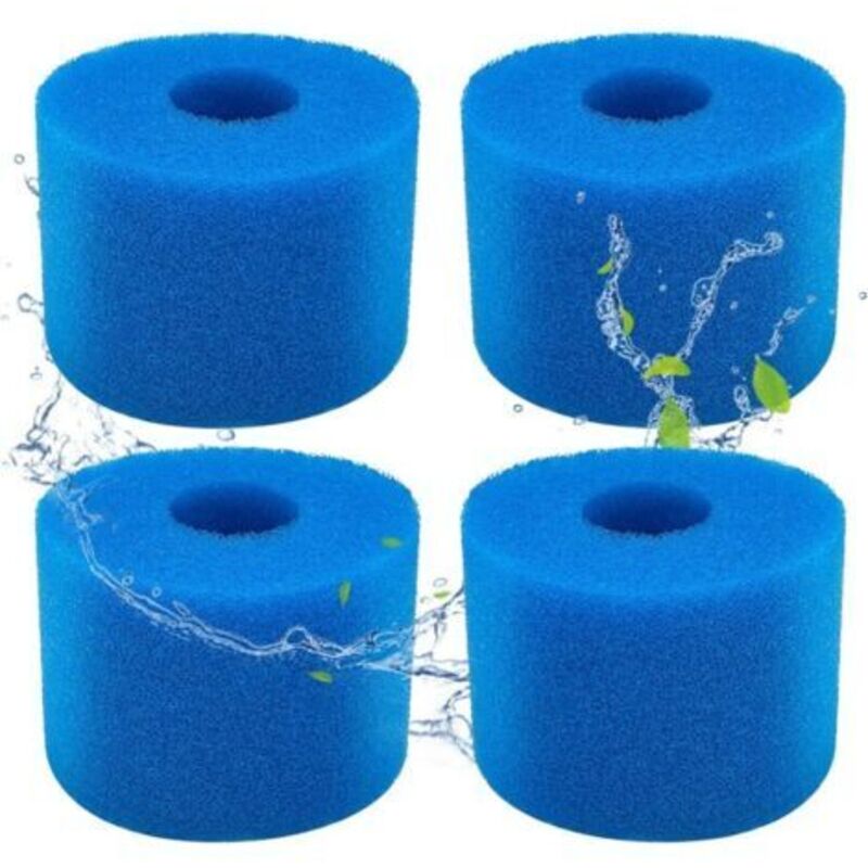 Schwimmbadfilter Aus Schaumstoff, 4er-set – Spa-schaumstofffilter, Schwimmbad – Wiederverwendbar Und Waschbar – Schwamm S1 Filterschwamm (4 Stück)