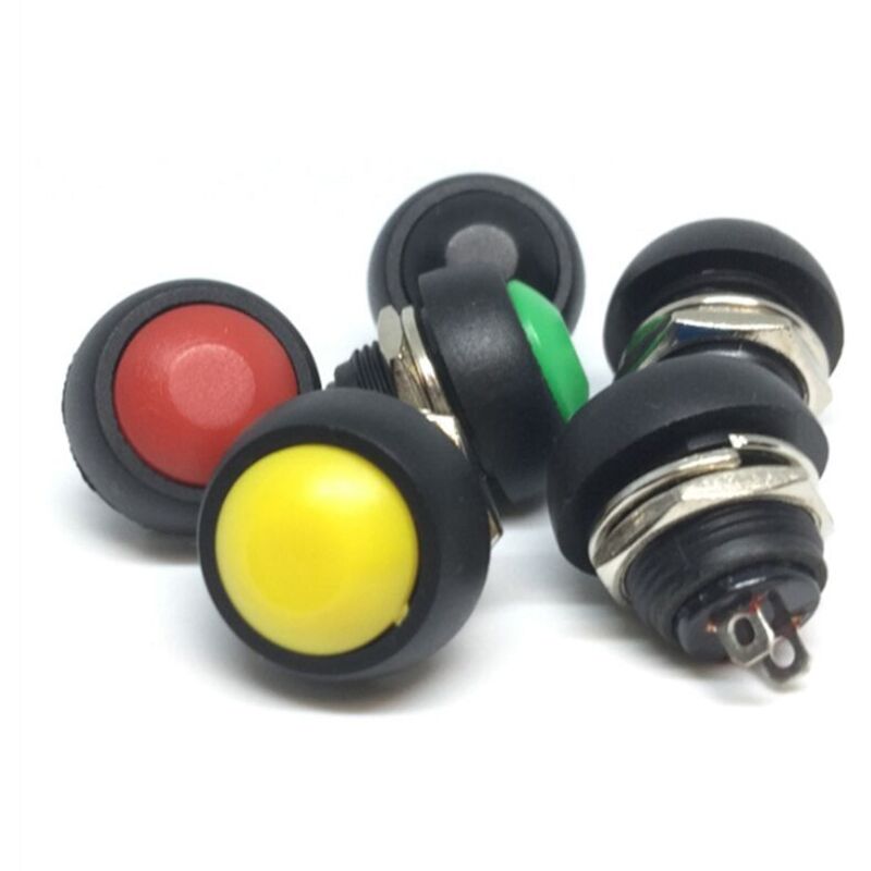 10 Momentane Schalter, 2-polig, 12 Mm, 1 A, 12 V, Wasserdicht, Pbs-33b, Nicht Verriegelnde Drucktasten