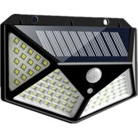 Solarleuchte Mit 100 Leds, Ip65 Wasserdicht – 270°-beleuchtung – Pir-bewegungsmelder Mit 120° Erfassungswinkel – Einfache Installation An Wänden Und Terrassen - 100led