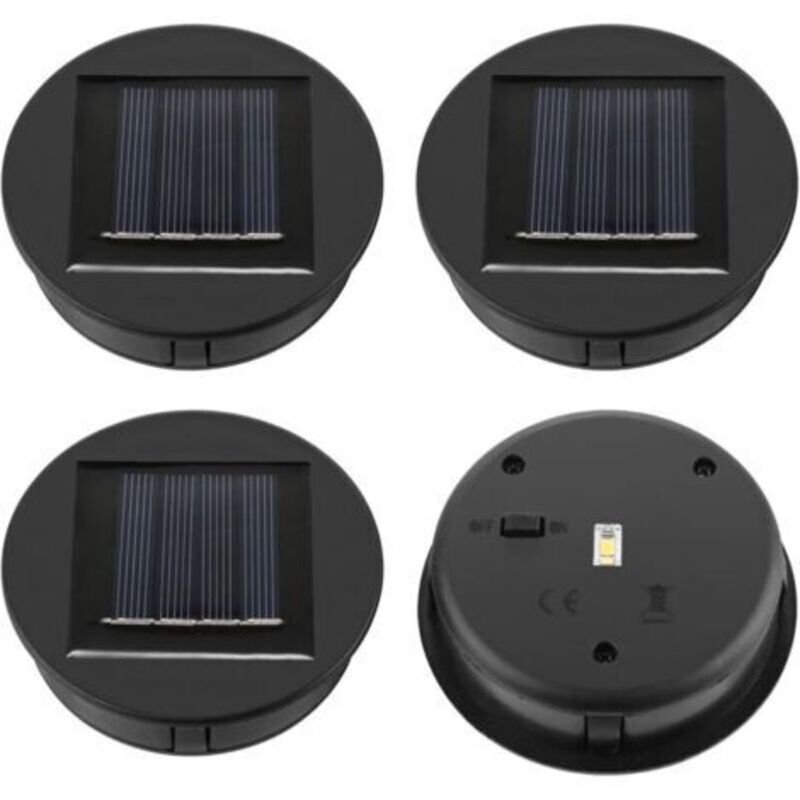 Set Aus 4 Ersatz-solarlampen – Solarpanel – Deckellaterne – Ersatz-solarlampen