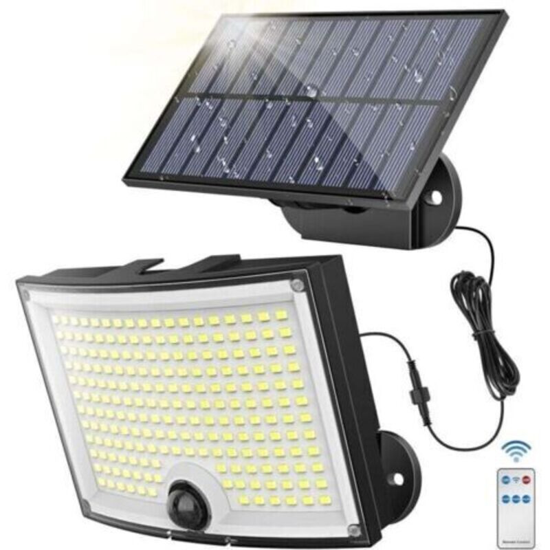 Solarleuchte Außen Mit Bewegungsmelder [202 Led, 3 Modi, 210° Beleuchtung, Ip65] Solar-außenleuchte, Led-außenstrahler, 1er-pack [energieeffizienzklasse A]