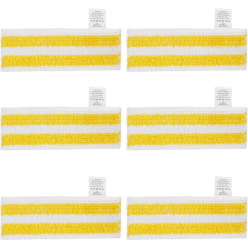 Set Aus 6 Mikrofasertüchern Zum Wechseln, Kompatibel Mit Kärcher Easyfix Sc 1, Sc 2, Sc 3, Sc 4, Sc 5 Dampfreinigern