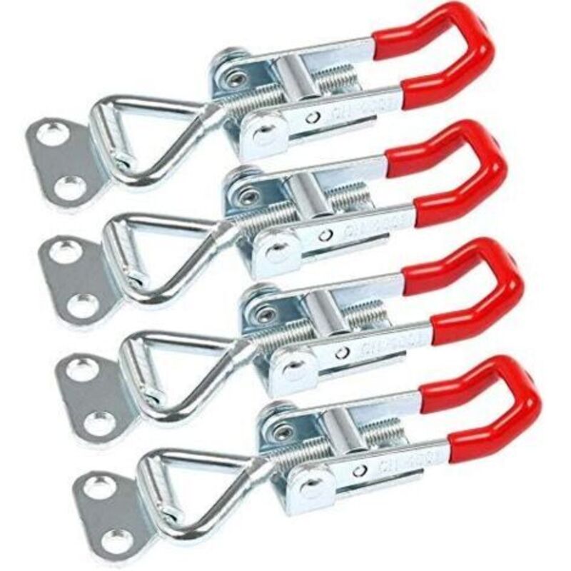 4 Stück Verstellbare Metall-kniehebelverschlüsse 4001, Haltekraft 100 Kg / 330 Lbs, Einstellbare Tischlerknickhebel Für Befestigung Und Klemmung