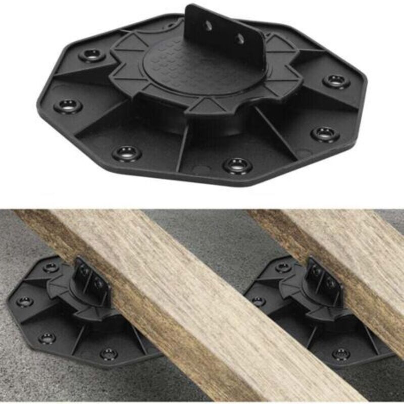 Verstellbarer Terrassensockel, Höhenverstellbarer Bodenstützfuß 18-30 Mm - Dielenhalter - Terrassendielenhalter - Holz