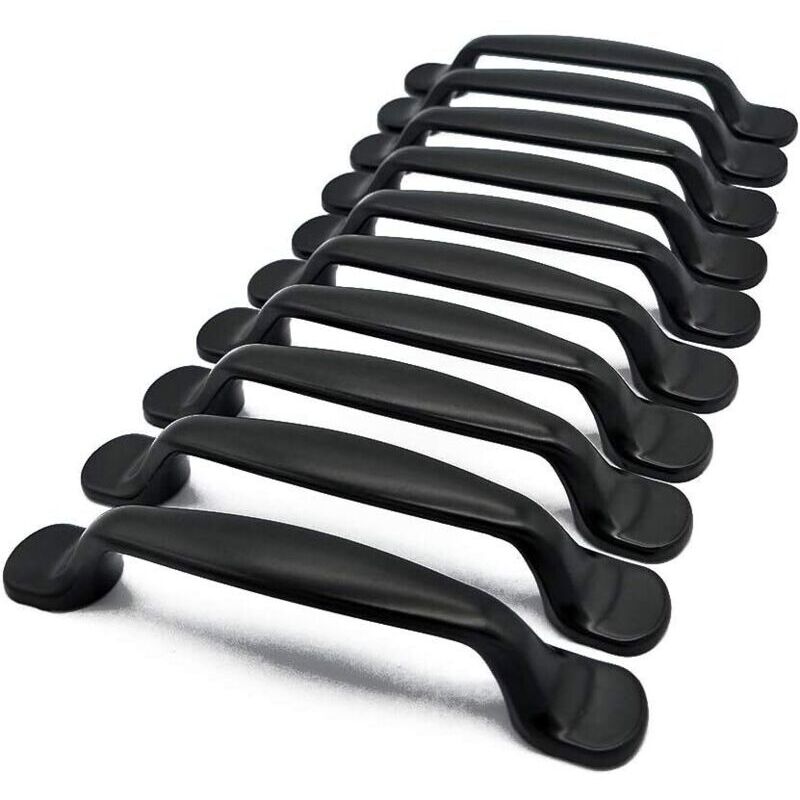 10x Küchenschrank Türgriffe Schublade Schlafzimmer Möbel Griff Lochabstand 128mm, Aluminium, Mit Schrauben