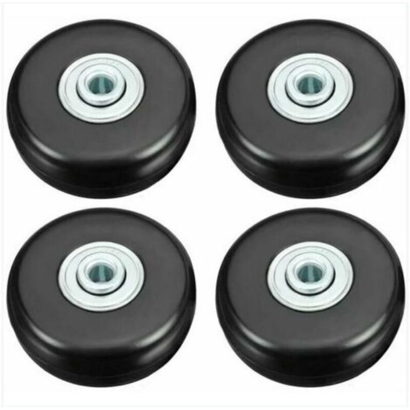 Inhhub Kofferrollen, Robuste 50 Mm Reparaturrollen Für Gepäck, Universelle Leise Gummi-schwenkrollen Als Ersatz, 4er-pack Ersatzrollen Für Koffer/gepäck/taschen