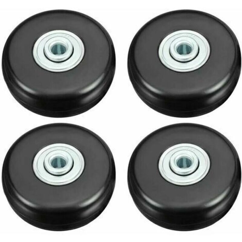 Kofferrolle 50 Mm – Leises Gummi – Belastbar Bis 51 Kg – 4er-pack Schwenkbare Rollen – Einfacher Austausch Für Reisegepäck