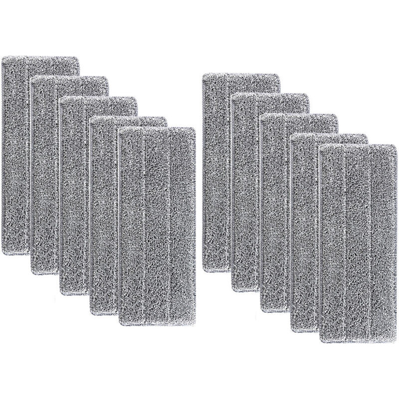 10 Mikrofasermopps Für Bodenwischer, Ersatzbezüge Für Flachmopp, Reinigungstücher 33x12mm