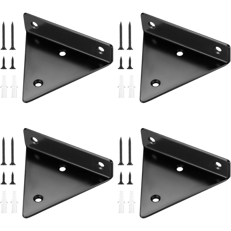 4 Stück Halterungen Für Schwebende Regale, Konsolen Für Regale, Unsichtbare Dreieckige Wandhalterungen Für Tabletts, Metall-wandwinkel Für Regale