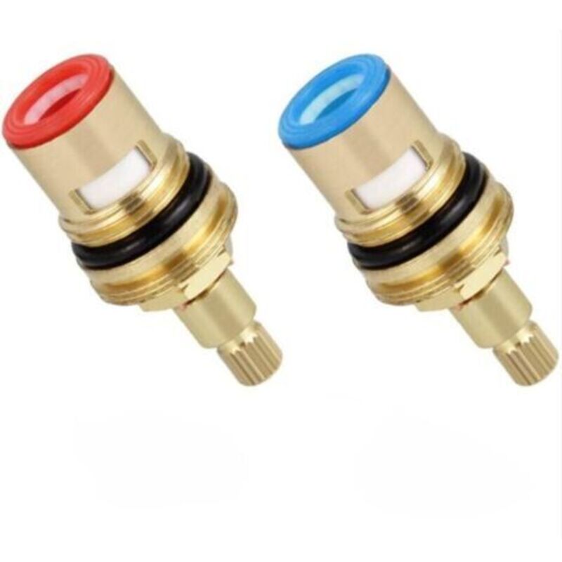 2 Stück Keramikkartuschen, 1/2" Keramikpatronen, Universelle Ersatzteile Für Messinghähne, 20 Zähne X 53 Mm, Ersatz Für Küche Und Bad (warm Und Kalt)