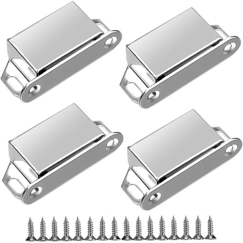 Magnet Für Möbel – 4er-pack Starke Magnete 10 Kg – Edelstahl – Feuchtigkeitsbeständig – Einfache Montage Mit Schrauben