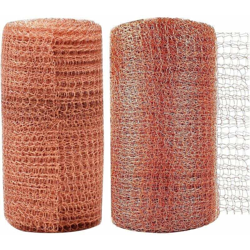 Maille Cuivre, 2 Stück 6 Meter Hochwertiges Kupferdrahtgeflecht Gegen Nagetiere, Kupfernetz Zur Schädlingsbekämpfung Für Haus Und Garten Gegen Nagetiere, Schnecken Und Vögel