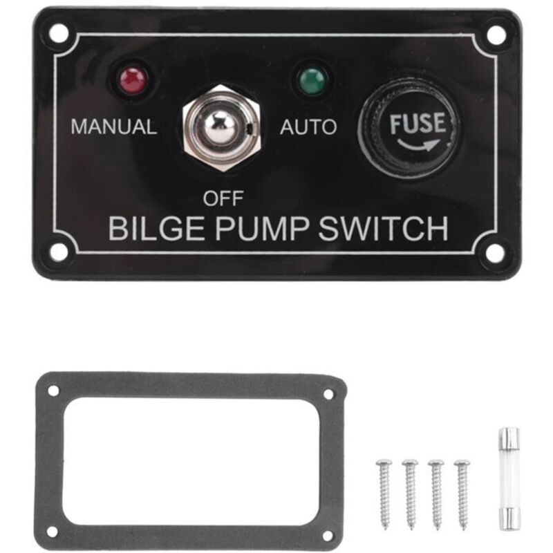 Schalterpanel Für Bilgenpumpe Mit Dc 12 V Sicherung, Led-anzeige, Manueller/aus/automatischer Kippschalter, 3-wege