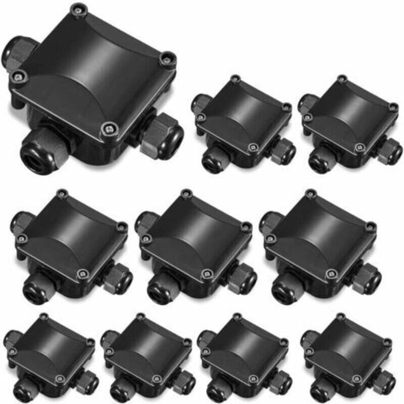 Verzweigungsdose, 10 Stück Anschlussdose, Ip66 Wasserdichter 3-wege-stecker, Außen Wasserdicht, Für Kabel Mit Einem Durchmesser Von 4-15 Mm H174-inhhub