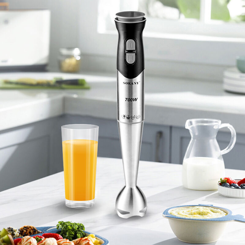 700w Stabmixer Aus Edelstahl, 2 Geschwindigkeitsstufen, Ideal Für Babynahrung, Suppen, Püree Und Saucen
