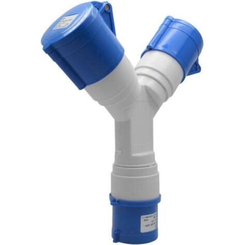 Adapter Mit 2 Steckdosen Und Abdeckung, 16a 220v Ip44, Mehrfachsteckdose Für Wohnwagen, Wohnmobile Und Baustellen