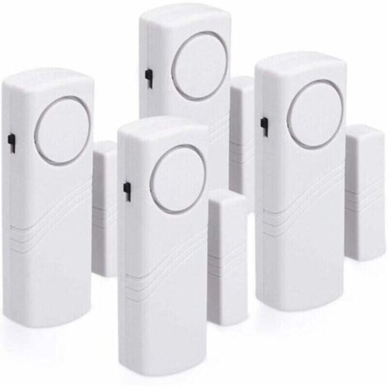 4er-set Tür- Und Fensteralarm – Sicherheits- Und Einbruchschutzalarm Für Das Zuhause – Magnetbetrieb – 120 Db