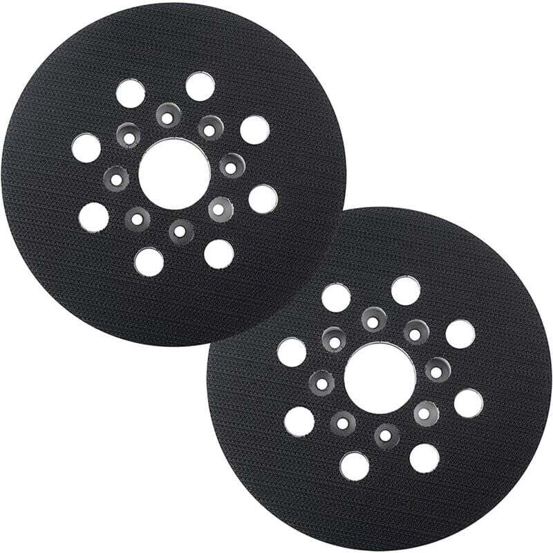 2er-set Schleifteller 125 Mm – Kompatibel Mit Bosch Pex 220 A, Gex 125-1 Ae, Skil 7402 – 8 Löcher Für Staubabsaugung - Pex 220 Ae