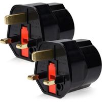 2x Britischer Steckdosenadapter - Schuko Typ G Modell - Frankreich-stecker Nach Großbritannien - Kompakter Reisestecker - Kompatibel Mit Mehreren Ländern