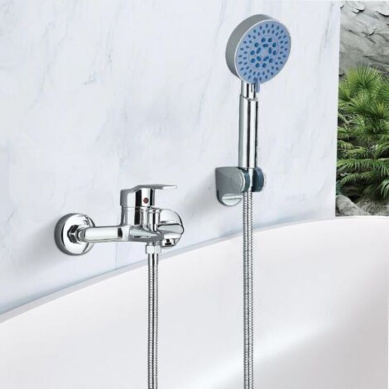 Badewannenarmatur Mit Handbrause, 5 Funktionen, Badewannenmischer Mit Brause Und 1,5 M Schlauch
