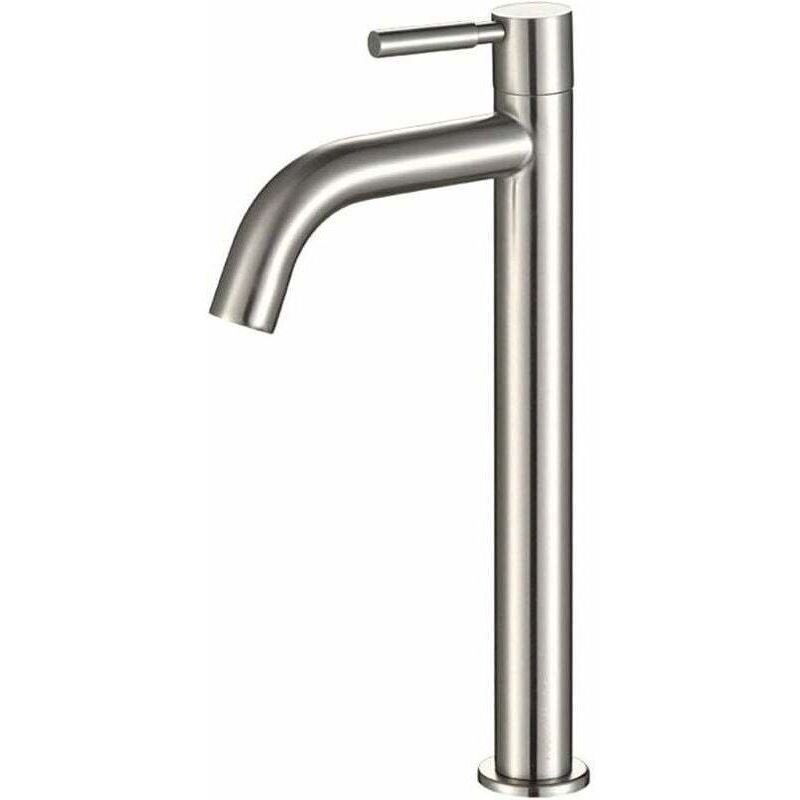 Einfacher Waschtischmischer Aus Edelstahl – Einhebelgriff – Höhe 30 Cm – Auslaufhöhe 21,5 Cm – Einfache Installation