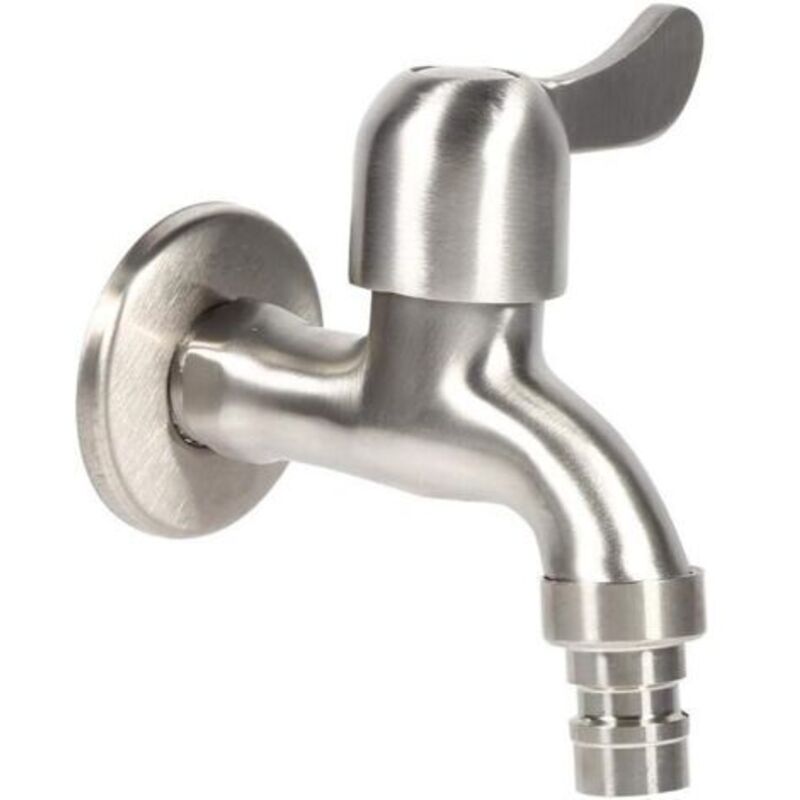 Gartenhahn Aus 304 Edelstahl, Außen Wandmontierter Wasserhahnadapter Für Badezimmer, Waschmaschine Und Pool, Robust Und Langlebig Im Einsatz (g 1/2 '')