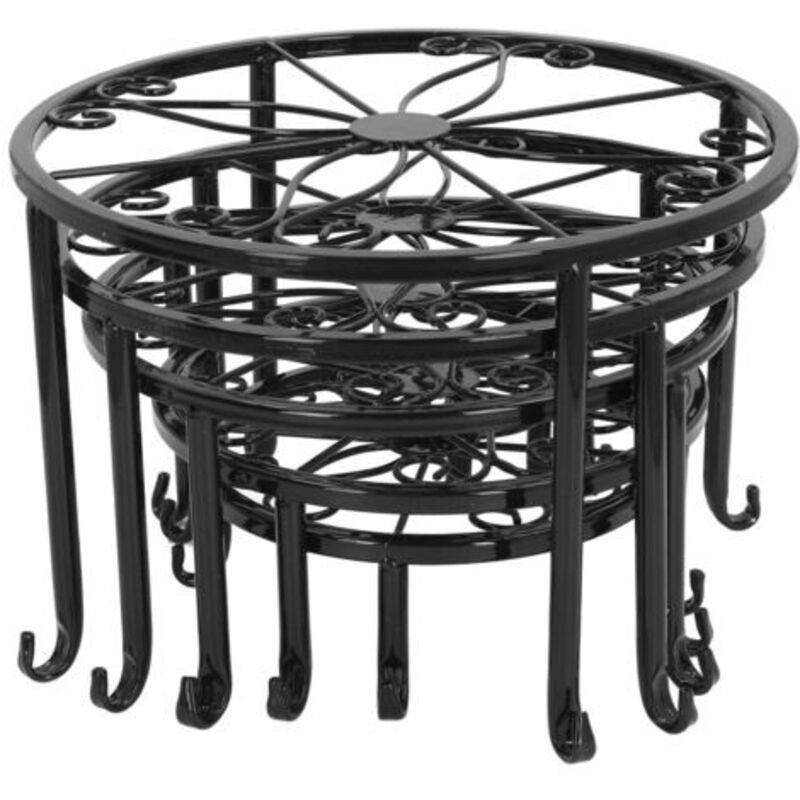 Metall-pflanzenstütze – 5er-set – 3-punkt-design – Bodenschutz Mit Polster – Für Innen- Und Außentöpfe