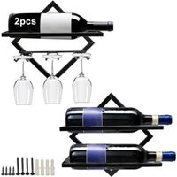 Metall-weinflaschenhalter, Faltbarer Weinregal-organisator, Weinregal (2 Modelle)